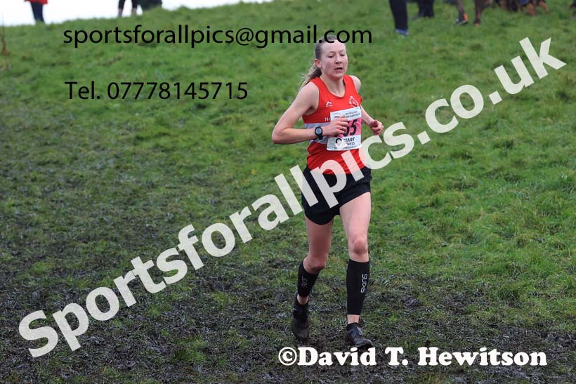 Senior womens 2023 North Eastern Cross Country Champs., Temple Park, South Shields. Photo: David T. Hewitson/Sports for All Pics